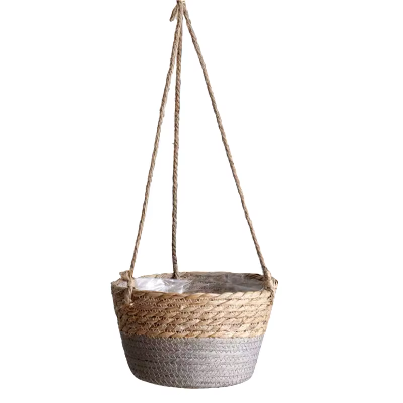Jardinière suspendue en macramé, panier de rangement pour plantes, corde de Jute tissée, support de 