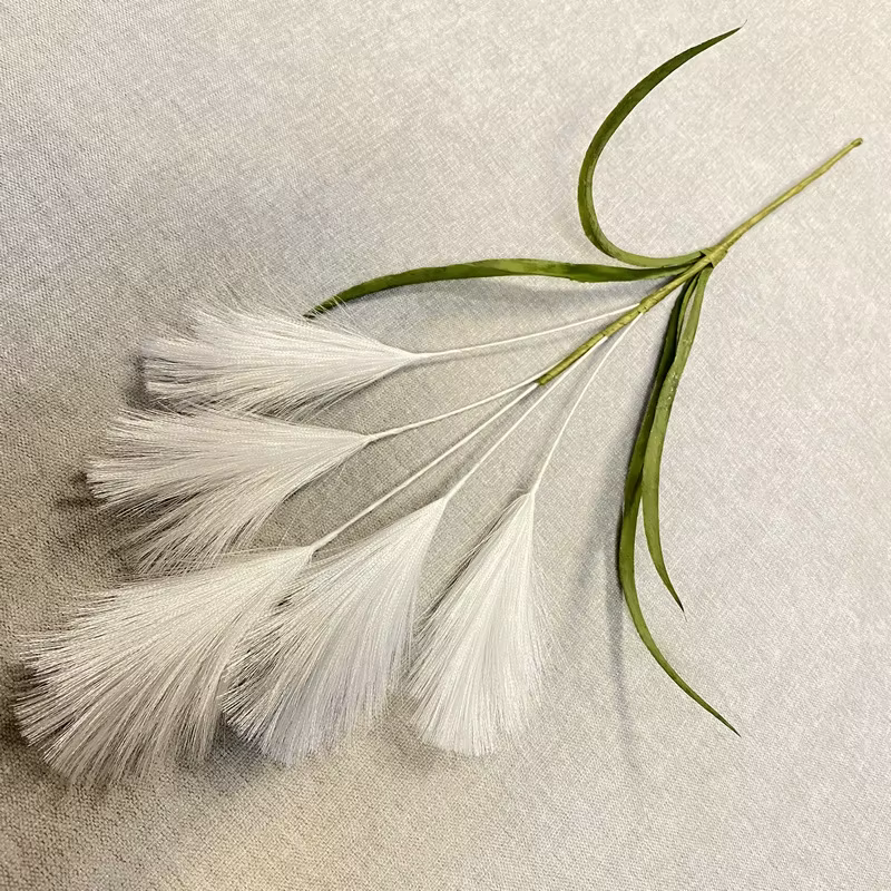 Bouquet d'herbe de pampa artificielle, fleur de simulation à 5 fourchettes, nouvel an, vacances, fêt