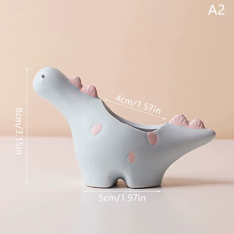 Conteneur de fleurs en céramique en forme d'animal mignon, Pot de fleur de balcon, Pot de jardinière