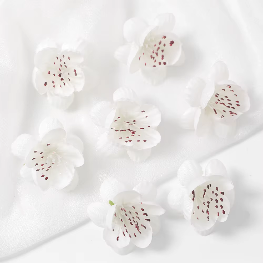 Tête de fleur artificielle en fleur de pêcher, 20/30 pièces, pour plante murale, décoration de salle