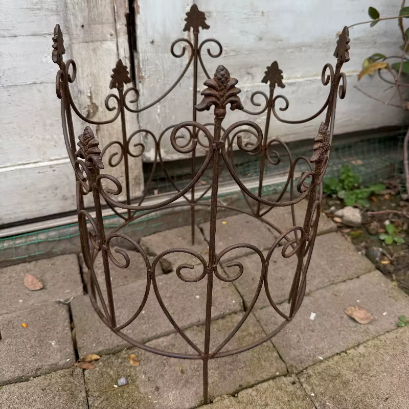 Clôture de jardin rustique, système de Support de plantes en fer ancien pour vignes grimpantes, déco