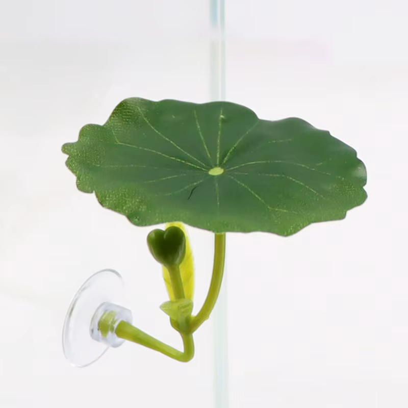 Plante d'aquarium en soie avec feuille en forme de hamac ​   Décoration fonctionnelle pour aquarium 