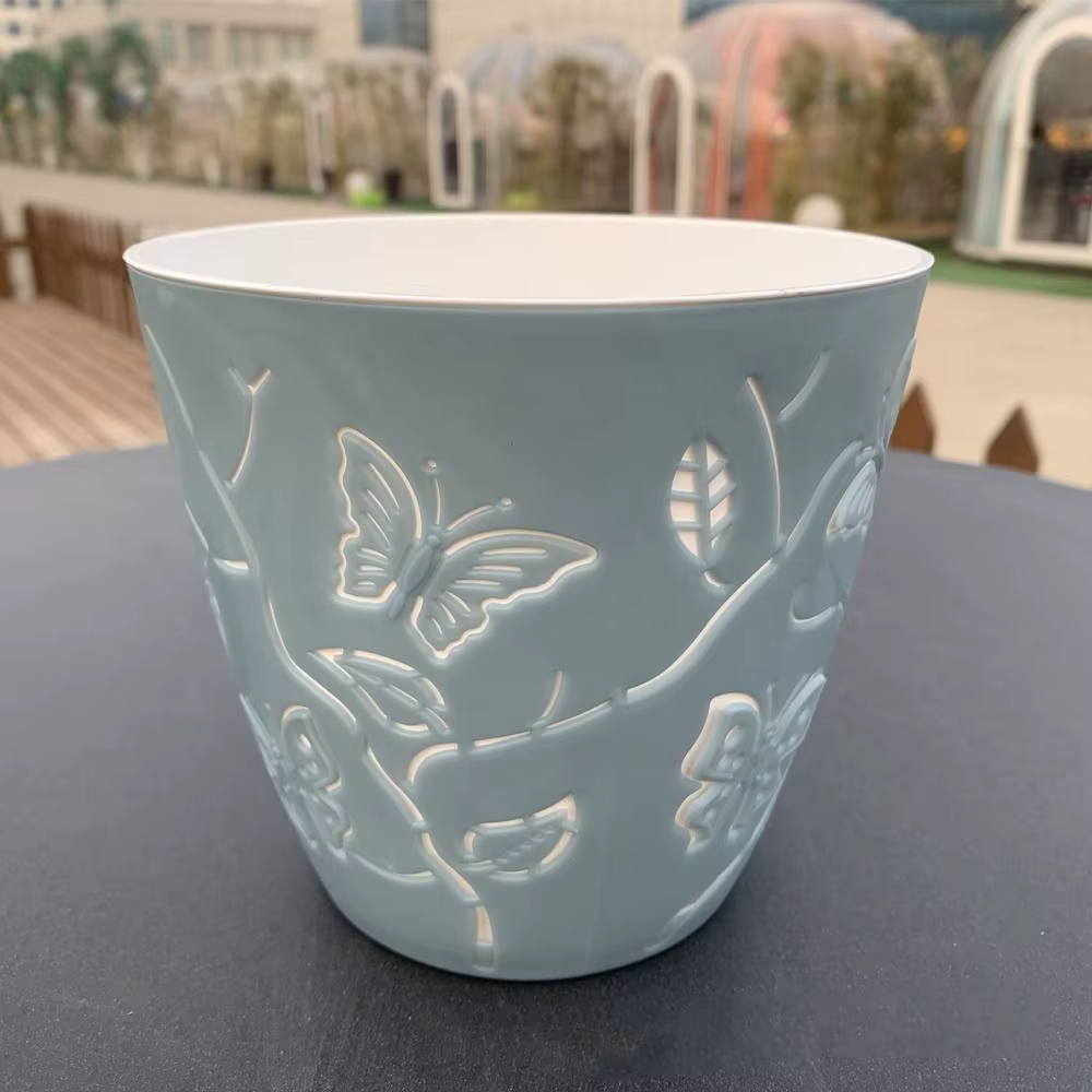Pot de fleurs en Relief papillon de dessin animé 3D, Pot de fleurs succulentes coloré à auto-aspirat