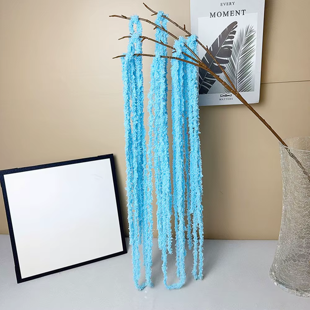 Fil de plante artificielle suspendue multicolore, Amaranthus, ornement suspendu, longs pompons, acce