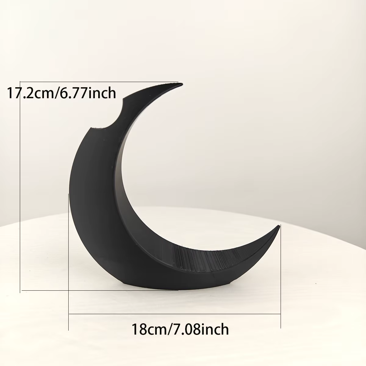 Vase de lune gothique imprimé en 3D, ornement décoratif de Style foncé pour fleurs séchées, parfait 