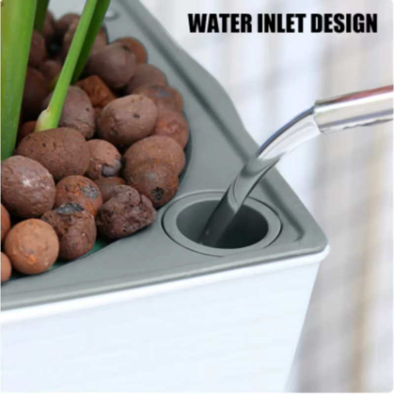 Pot de fleurs en plastique à motif de brique, Pot de fleur de jardin de forme créative pour jardin,