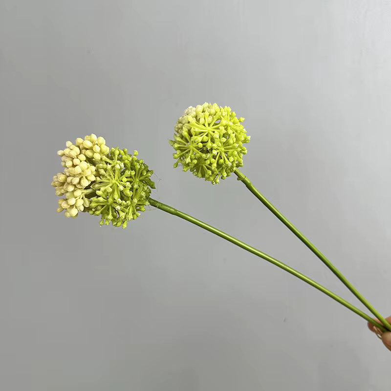 Simulation de fruits de pissenlit, plantes vertes en plastique, florales artificielles, 2 têtes, bra