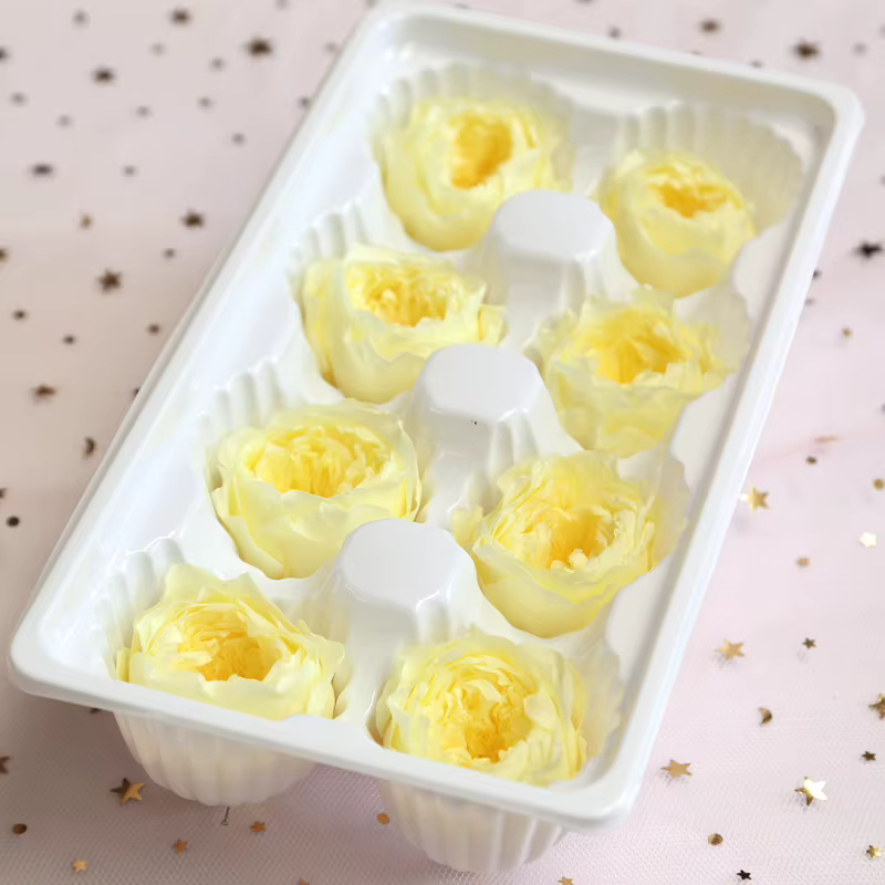 8 pièces/boîte de fleurs éternelles, roses Austin de qualité supérieure, 4-5 cm, DIY, cadeau pour la