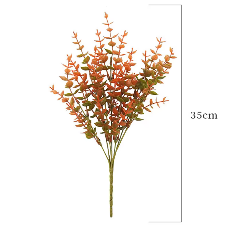 Plantes Artificielles d'Extérieur en Plastique pour Décoration de Jardin, Arbuste, Bouquet, Thanksgi