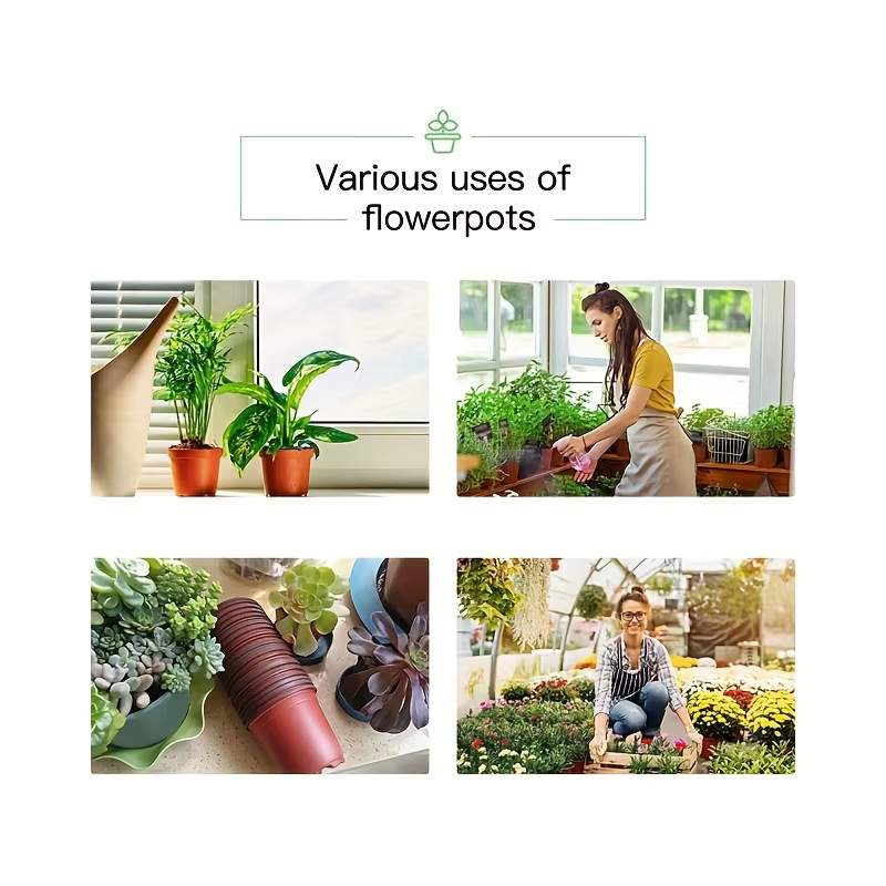 Paquet de 50 Pots de pépinière de style américain – Conteneurs polyvalents pour semis intérieurs/ext