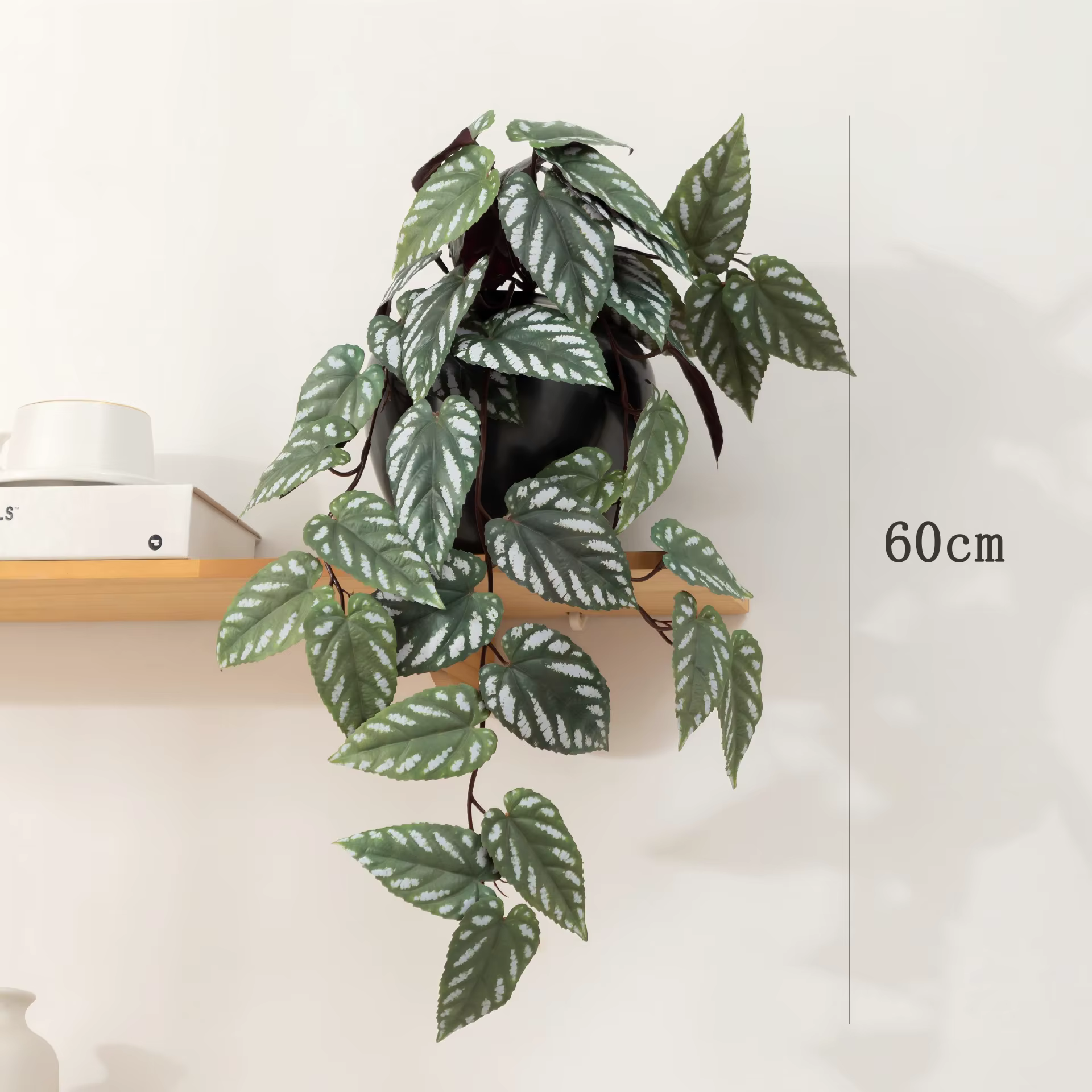 3 plantes artificielles en soie, feuilles de périlla, simulation de begonias, plantes murales vertes