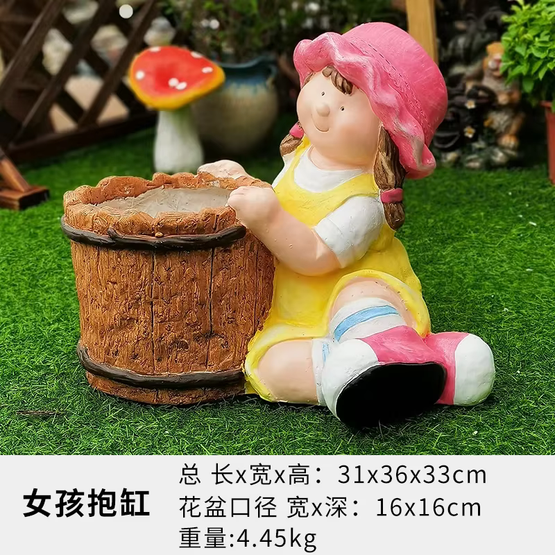 Pot de fleur de jardin extérieur, décor de paysage créatif pour garçons et filles, bassin hydronique