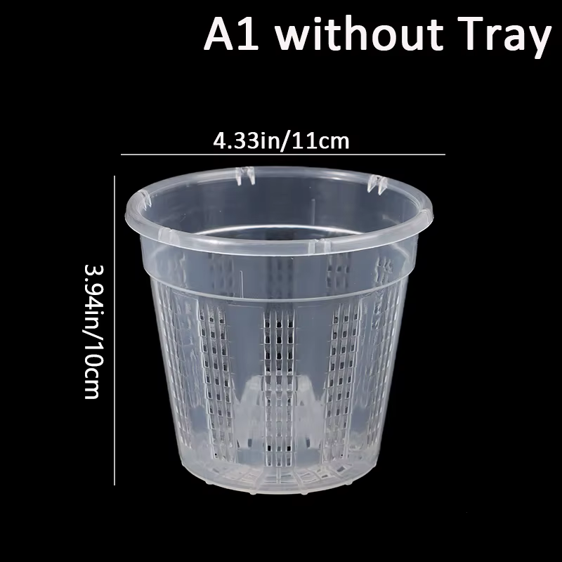 Pot de fleurs de jardinière de jardin, Pots de Drainage avec trous, paniers d'orchidées transparents