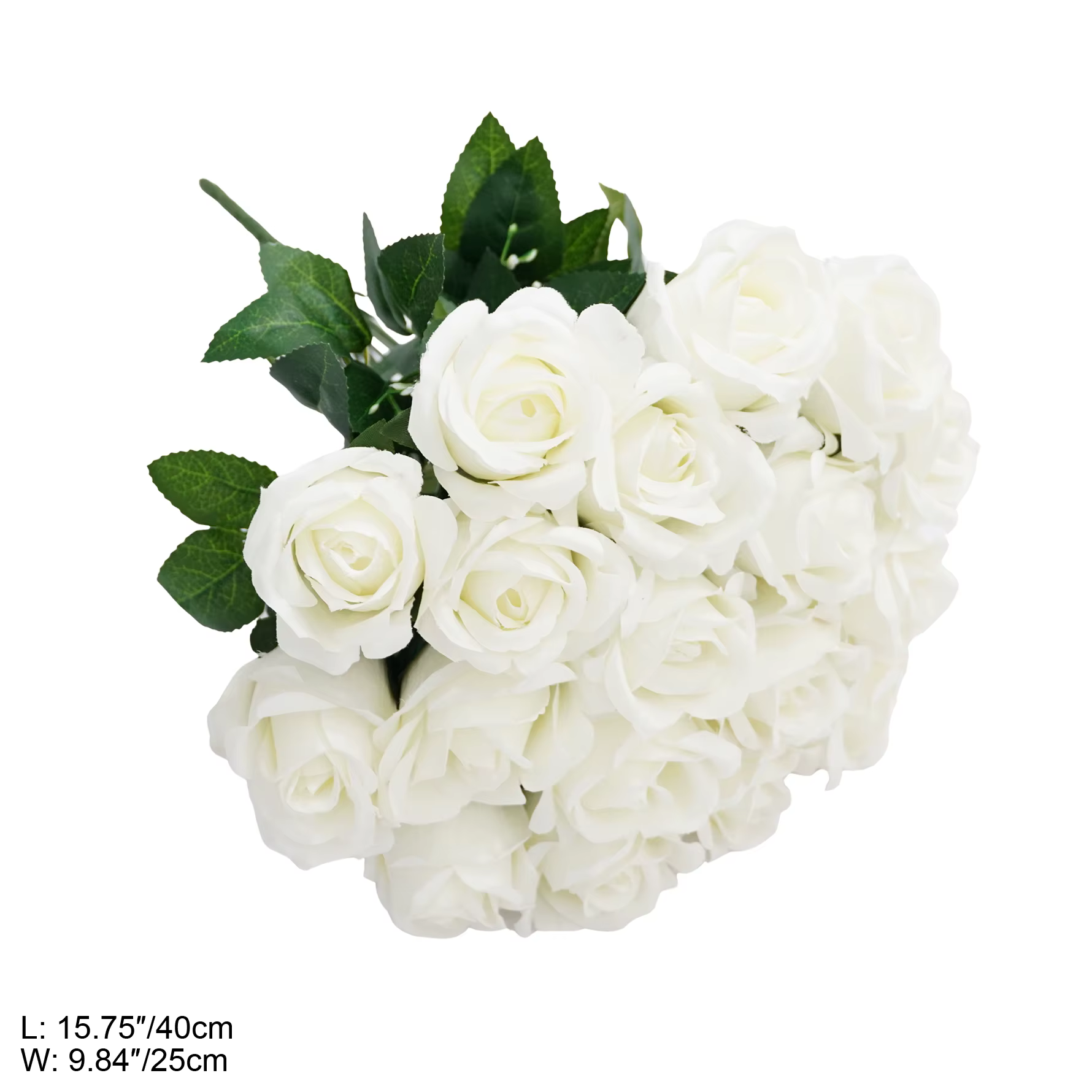 HMEOT H4168 Bouquets de roses artificielles à 18 têtes pour arrangements floraux de mariage, matéria