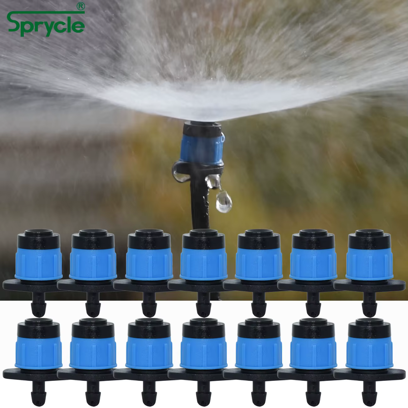 SPRYCLE 20 pièces Micro arroseurs de jardin buse rotative à 360 degrés Mini pulvérisation 4/7mm tuya