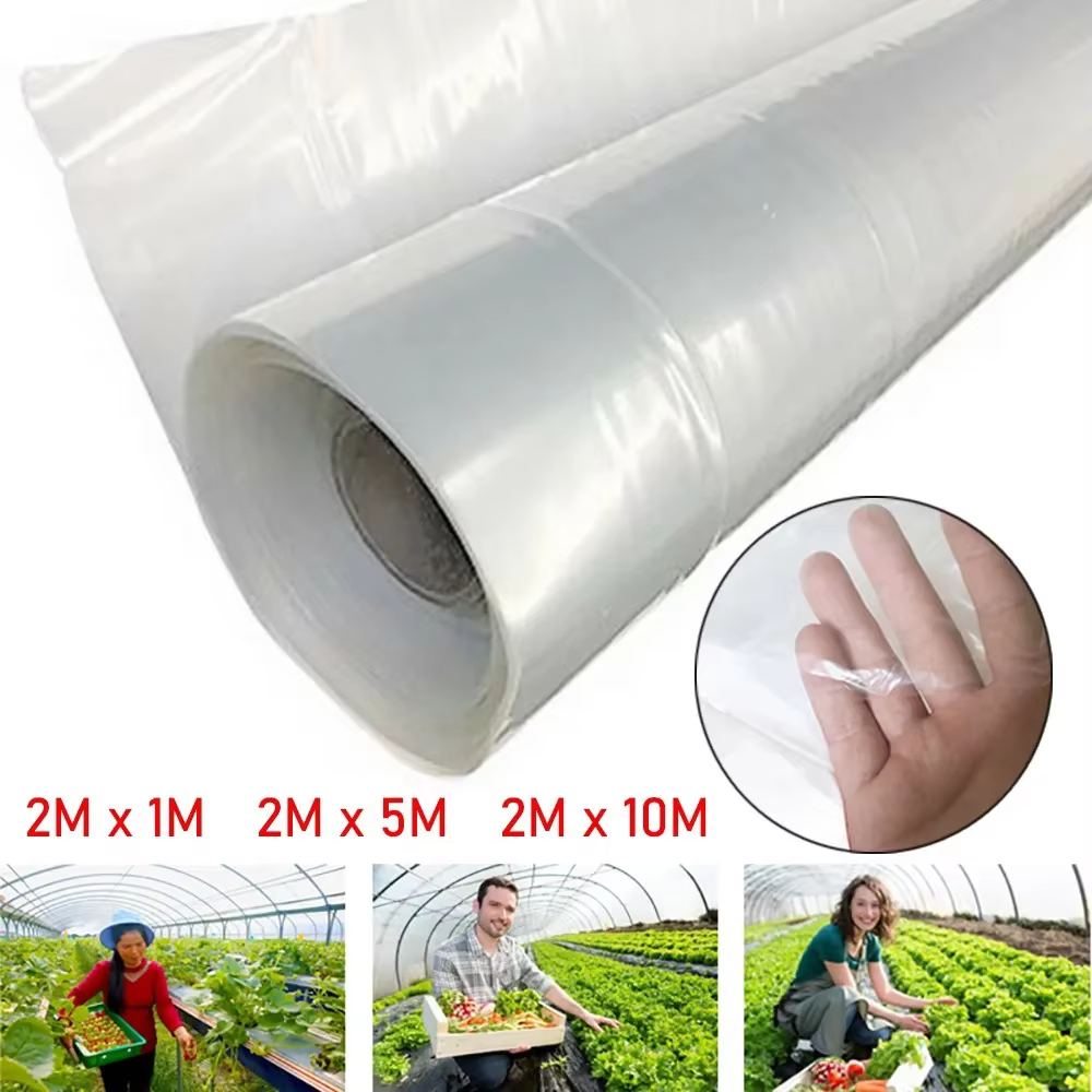 Film de serre Transparent en plastique, petit arc, Film Transparent PE, couverture de maison chaude,
