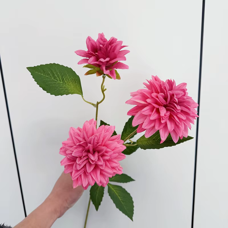Dahlias en soie réaliste pour fête de mariage couronne de noël anniversaire bricolage maison bureau 