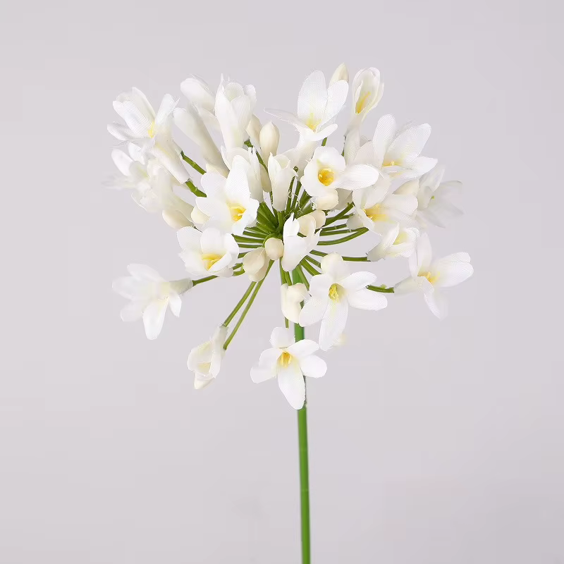 6 pièces de fleurs artificielles d'agapanthus en soie de haute qualité, décoration pour hall d'entré