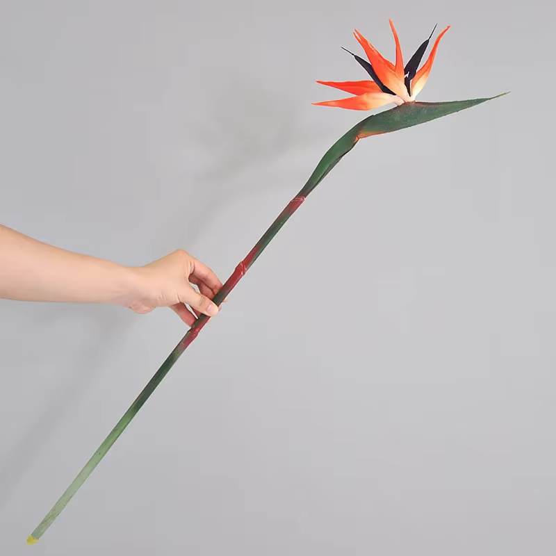 Fleur artificielle d'oiseau de paradis pour la décoration de mariage, ewanlan, matériel de Gand, mai
