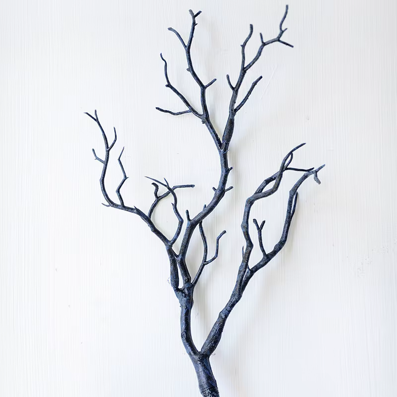 Branche d'arbre artificielle longue, bricolage de fête, plante de décoration noire, arbre de Style m