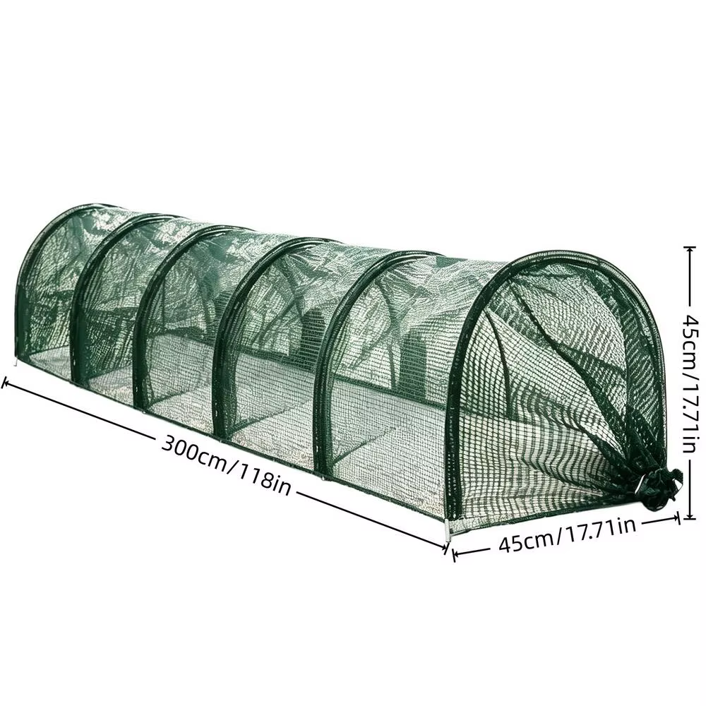 Serre tunnel de jardin portable pour poulets, pare-soleil en maille avec cadre, accessoires de jardi