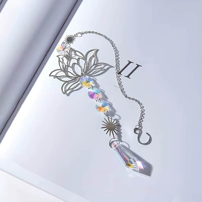 Attrape-soleil en cristal Élen métal Lotusand, breloque, fait à la main, adapté au vent de la maison