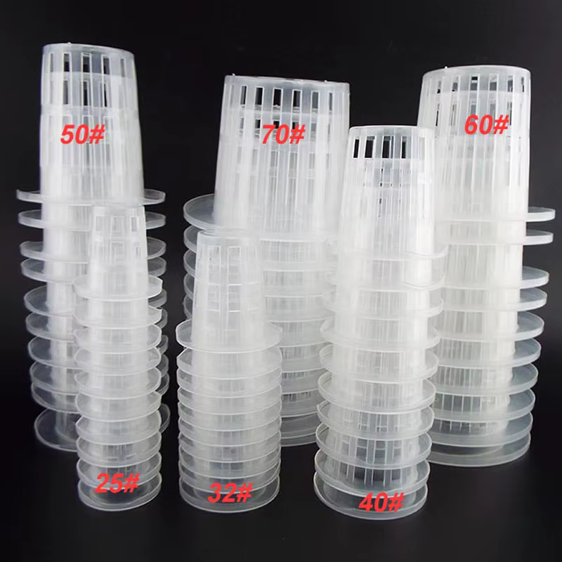 50 pièces colonisation hydroponique maille plante cultiver pot net pépinière tasse panier support hy