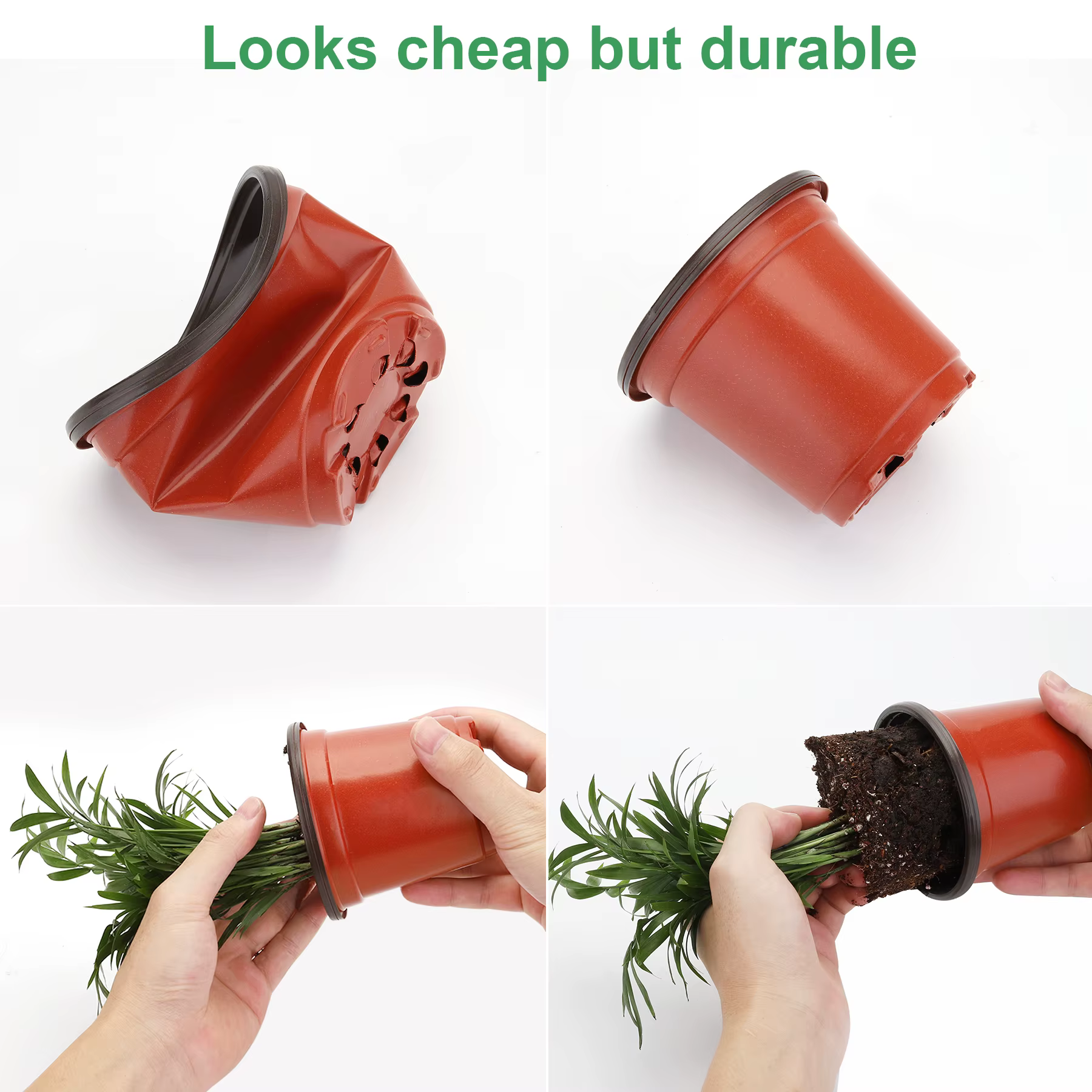 Pots de pépinière pour plantes avec dôme d'humidité, 40 ensembles de Pots de pépinière souples de 4