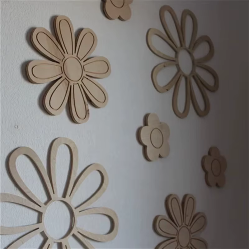 Marguerite en bois fleurs murales décor de pépinière Boho pépinière chambre d'enfants décoration mur