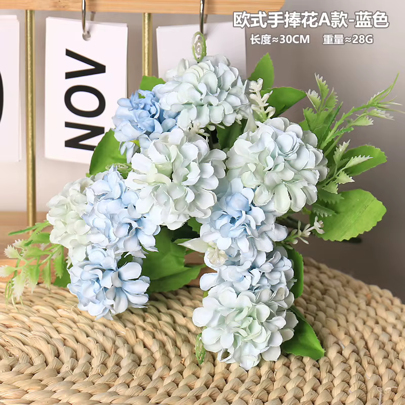 Bouquets d'hortensias artificiels mixtes, petit bouquet, 5 fourcommuniste, fleurs de chrysanthème, d