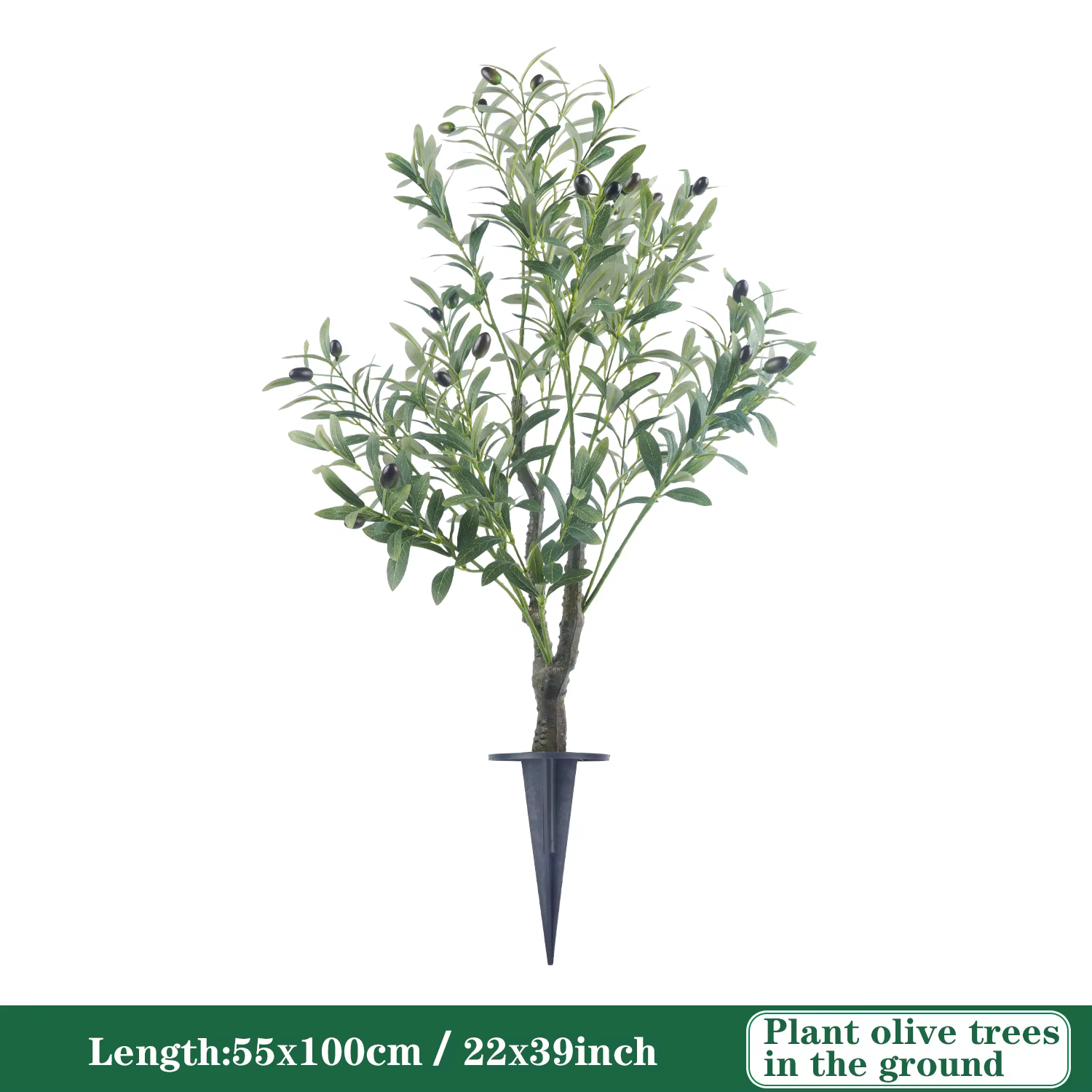 Olive artificielle Uflower avec Pot, grande fausse plante pour la maison, le jardin, le bureau, déco