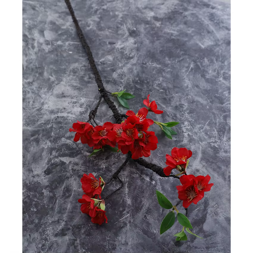 Fausses Branches de fleurs de cerisier, tiges de fleurs en soie, pour Vase DIY, maison, hôtel, burea
