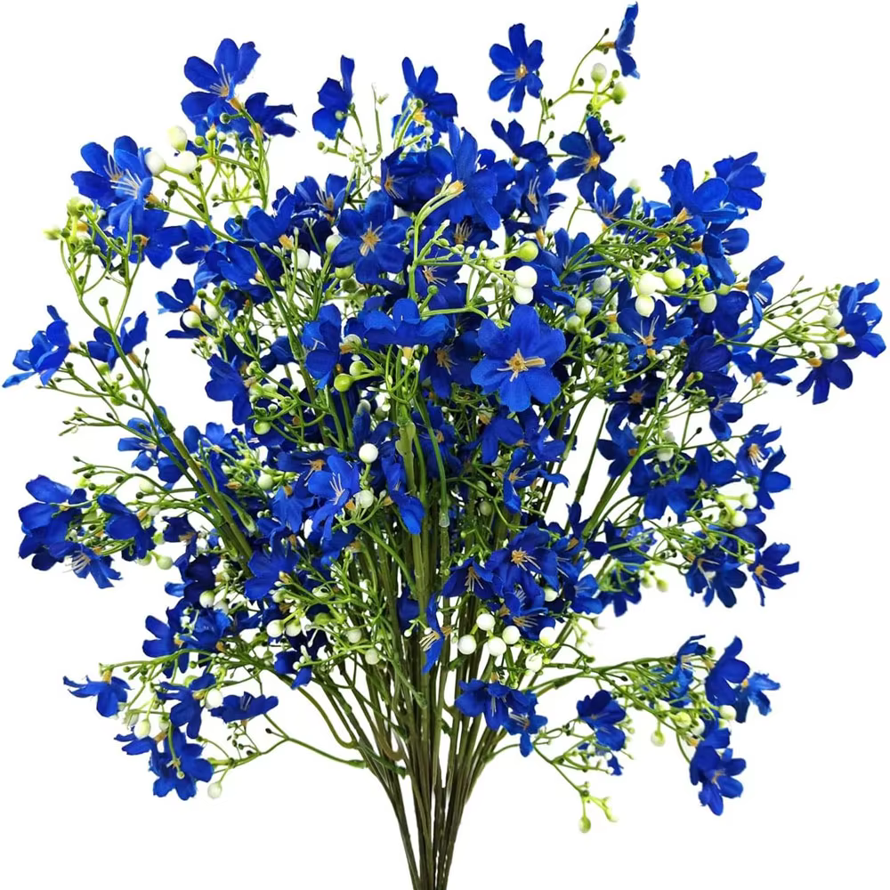 Fleurs en soie à longues tiges, fleurs artificielles pour vase haut, extérieur, bouquet de gypsophil