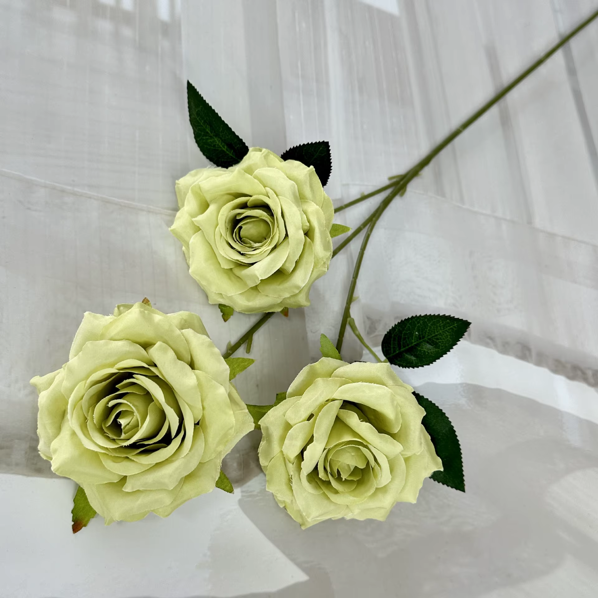 Fleur de rose diamant en soie pour table, ornements de centres de table floraux, salle de mariage, a