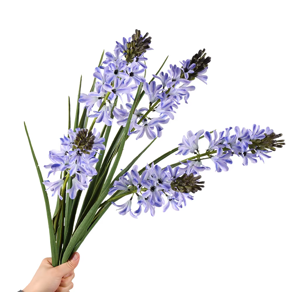 Fleurs artificielles en jacinthe, 5 pièces, accessoires de décoration pour la maison, fausses fleurs
