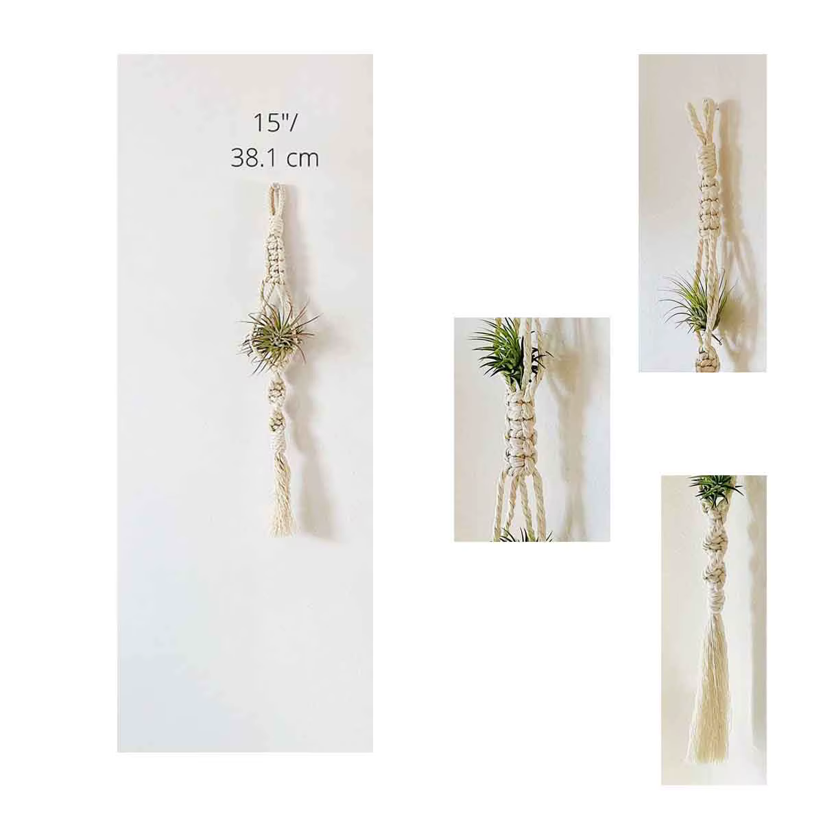 Cintre pour plantes à Air en macramé, support suspendu pour plantes aériennes, affichage d'ananas, j