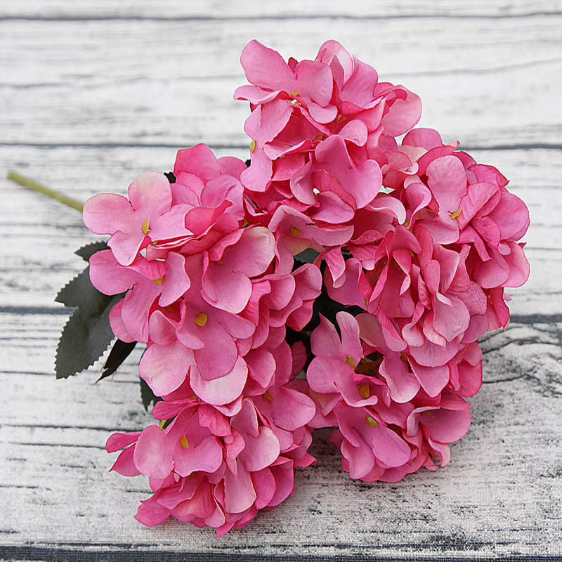 Fleurs artificielles en soie, hortensia, Bouquet de mariée, vacances, maison, jardin, mur, Festival,