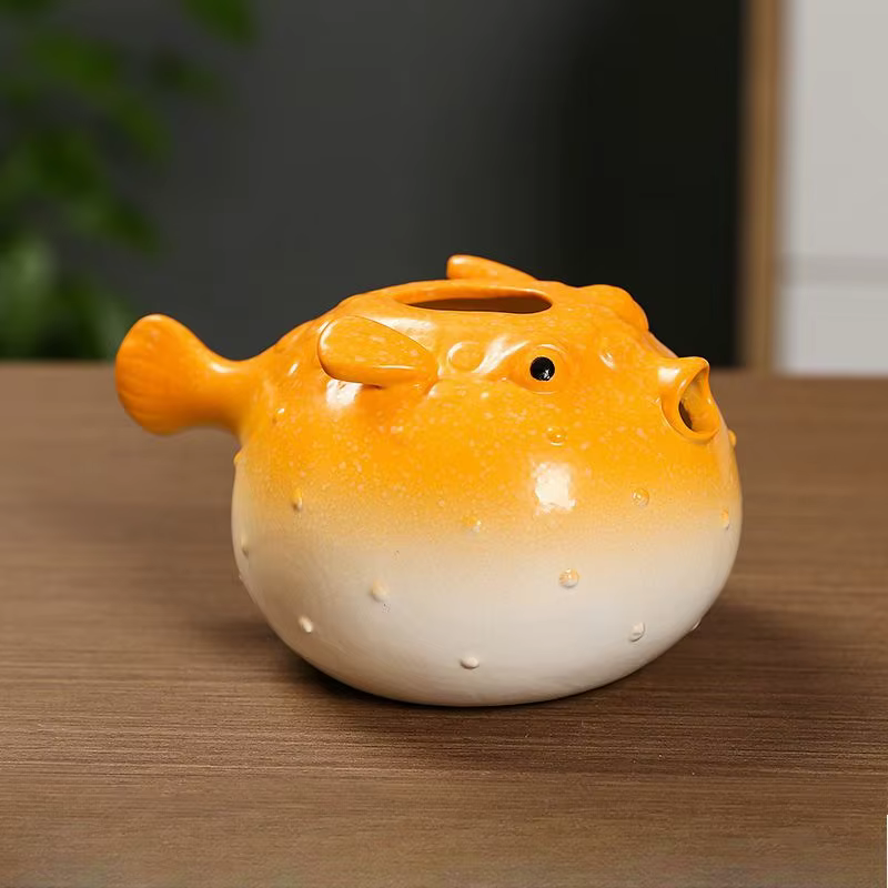 Poisson en céramique succulente planteur Globefish poterie bonsaï Pot Cactus plante Pot de fleurs Ai