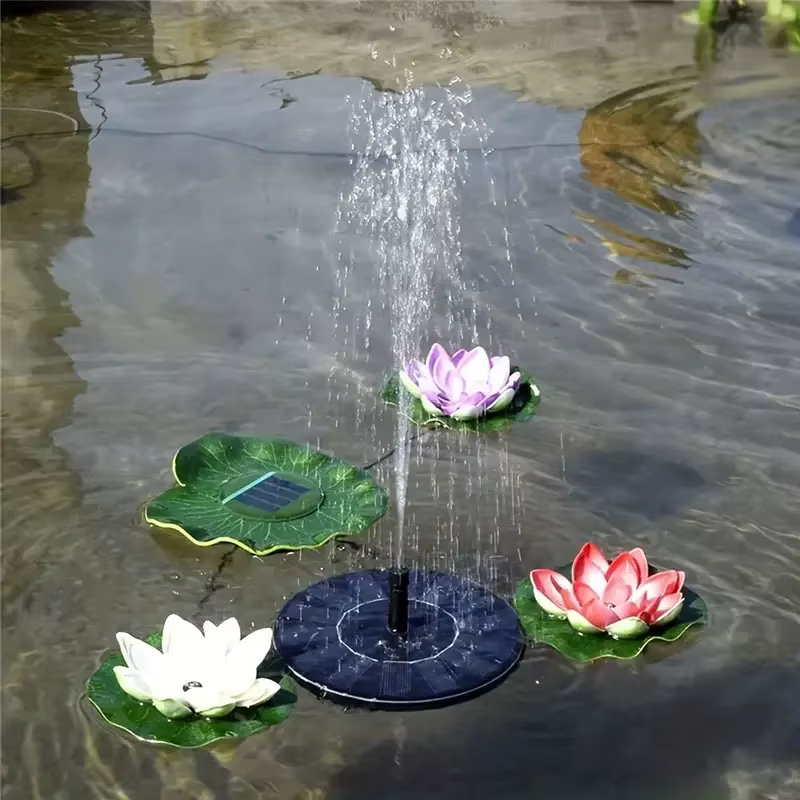 Pompe de fontaine solaire, Kit d'arrosage de plantes à économie d'énergie, fontaine solaire colorée,