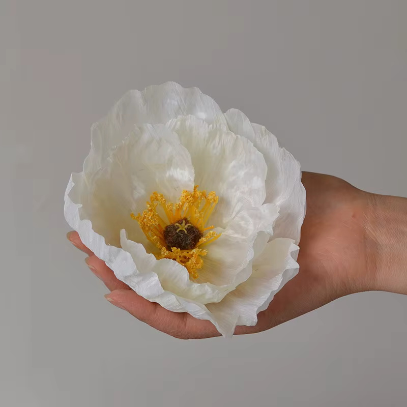 Grande tête de fleur de coquelicot de 14Cm, fleur artificielle créative faite à la main, bricolage d
