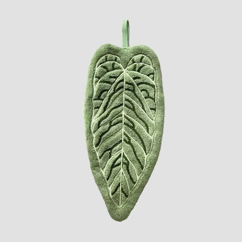 Serviettes lavables transparentes imprimées de plantes, Ultra-absorbantes, boucle de suspension à sé
