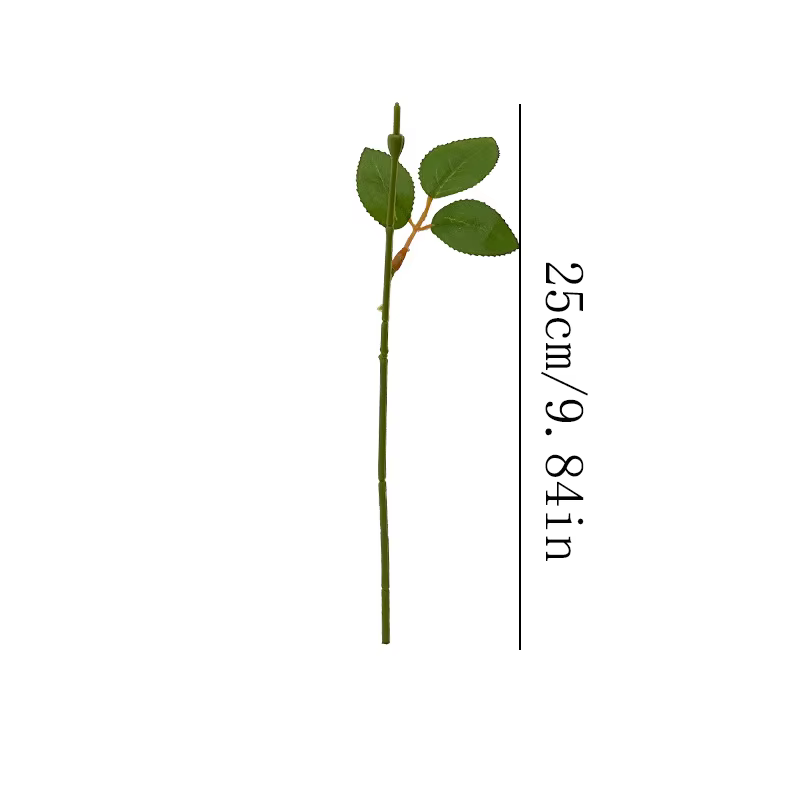 Tige de fleur verte artificielle, 10 pièces, matériel artisanal, accessoires de tige en fil fait à l