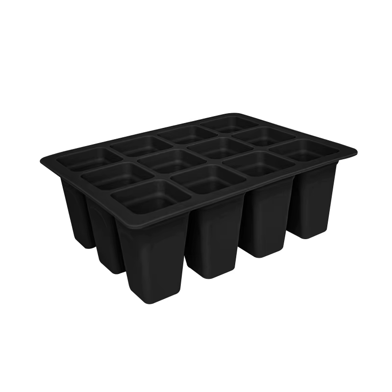 Plateaux de semis en silicone à 12 cellules, réutilisables, kit de germination pour semis de plantes