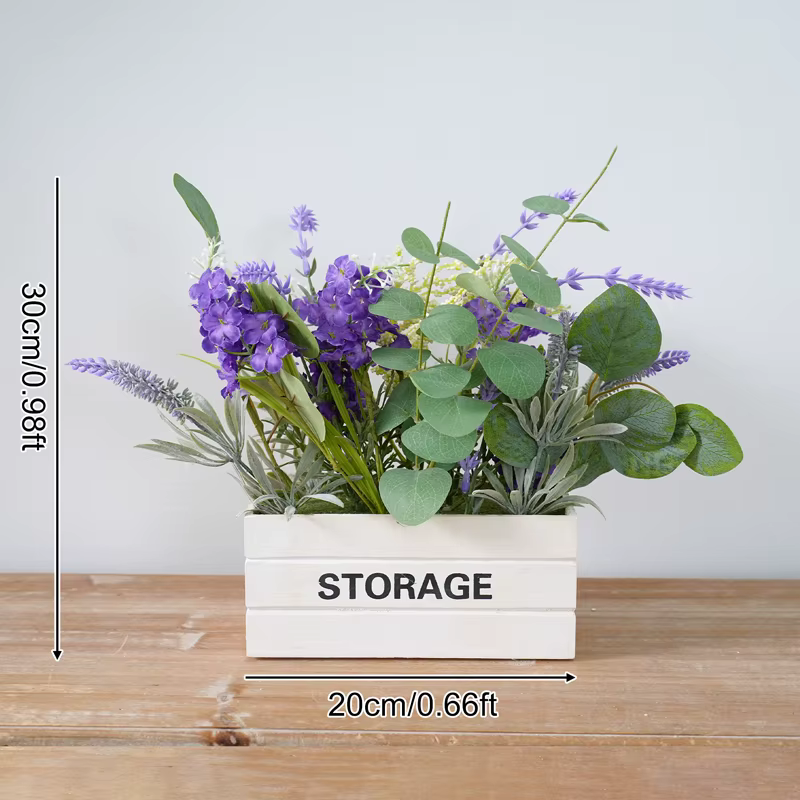 Plante en pot de verdure de µartificielle, accessoires de décoration de balcon d'intérieur, ornement