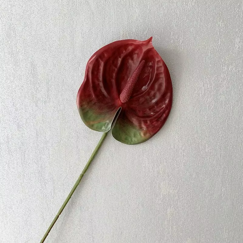 Fleur artificielle impression 3D petite taille simple Anthurium Andraeanum Lind Guanyin Lotus maison