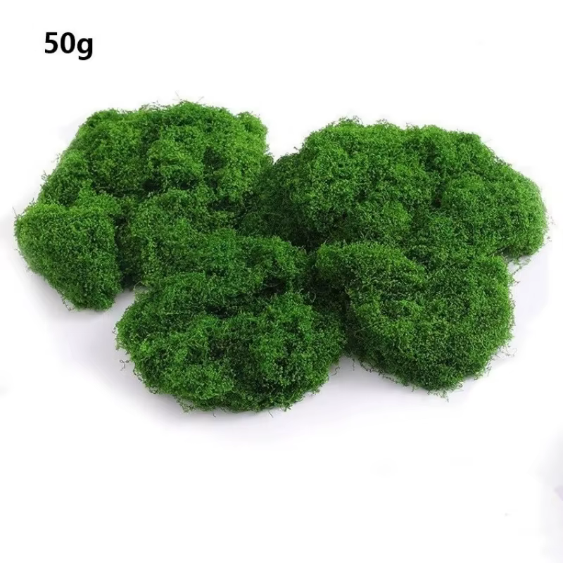 Mousse artificielle de simulation 50/100g, fausse plante verte pour la décoration murale de la maiso