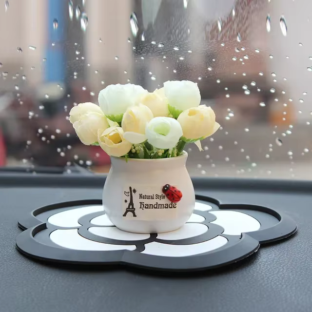 Plante en pot créative pour voiture, fleurs Prada, décorations de tableau, belles fleurs, accessoire