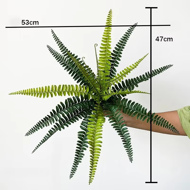 Fougère d'herbe persane artificielle résistante aux UV, fausses plantes en plastique souple adaptées