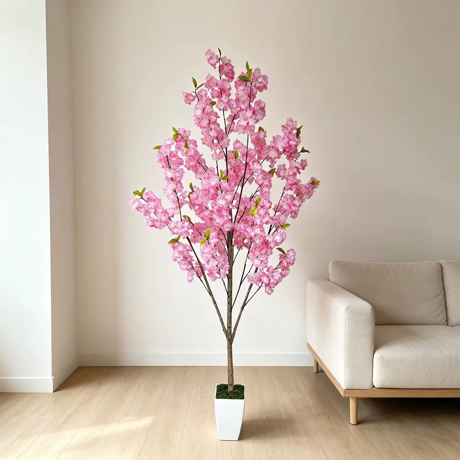 Arbre artificiel de cerisier rose de 1