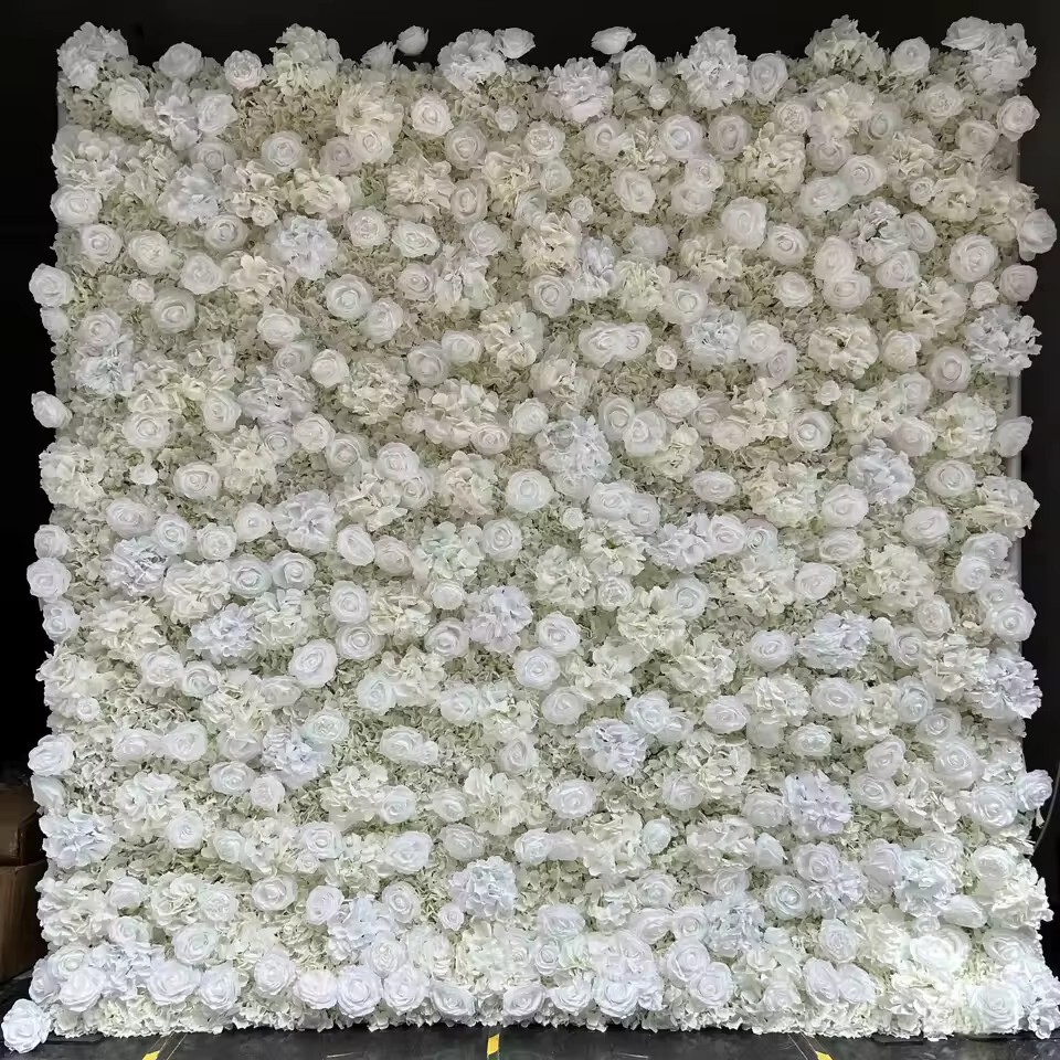 Panneau mural de fleurs 3D en soie